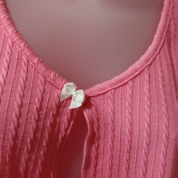 Wild Skye Pink Ribbed Knit  Flare Loungewear Matching Set Med NWT - Picture 5 of 14